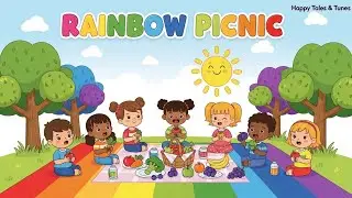 Rainbow Picnic 🌈🧺 | Fun Kids Song About Colors & Food | Happy Tales & Tunes
