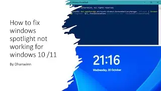 How to fix windows spotlight not working for windows 10 /11