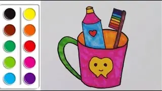 How To Draw A Toothbrush And Toothpaste Step By Step#toothbrush #toothpaste