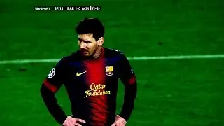 Lionel Messi vs AC Milan Home 12-13 (English Commentary) UCL (720p)