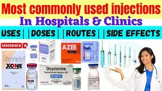 Most commonly used injections | Commonly Used Injections | antibiotic injection | injection video
