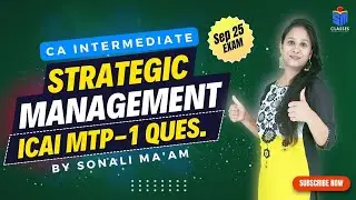 CA Inter Sep 25 | Mock Test Paper (MTP) Series 1 ICAI Questions | FM & SM | Sonali Jain Ma'am
