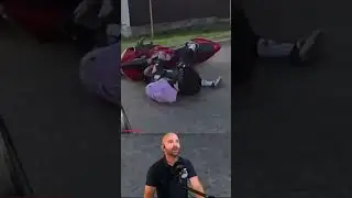 SHE CRASHED! #motorcycle #motorcyclecrash #motorcycletips #shorts