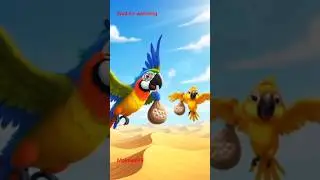 Parrot and Baby Build a Stone House | Fun Adventure & Fish Feast Story for Kids #parrot #makesai99