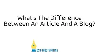 What's the difference between a blog and an article?
