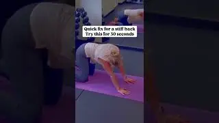 Quick fix for a stiff back in the morning