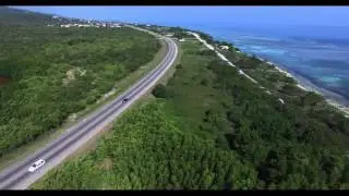 A1 Drone view drive into Montego bay