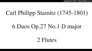 【Flute Duet】 2 flutes Carl Philipp Stamitz 6 Duos Op.27 No.1