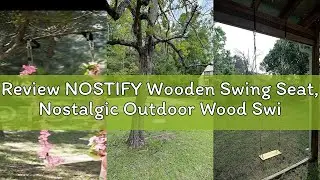 Review NOSTIFY Wooden Swing Seat, Nostalgic Outdoor Wood Swing for Kids , Tree Straps Set Accessorie