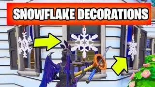 Destroy Snowflake Decorations All Locations - 14 Days of Fortnite Challenges Guide