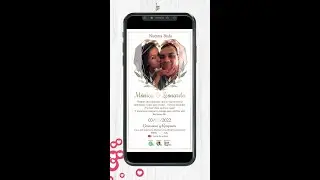 Bella Invitaci&oacute;n Digital de Boda con foto en coraz&oacute;n [M&oacute;nica y Leonardo] Pedido para Colombia ⛪🤵♂👰