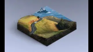 How To Create 3D Landscape Icon in Adobe Photoshop