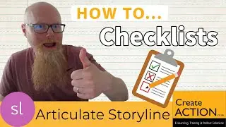 How to create a Checklist in Articulate Storyline - Learner interaction at the end of the course