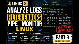 Linux Log Analysis Tutorial | Find Errors, Filter Logs & Monitor Servers Like a DevOps Engineer