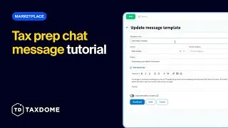 TaxDome Marketplace - Подготовка налоговой отчетности &ndash; Обзор (Шаблон чата)