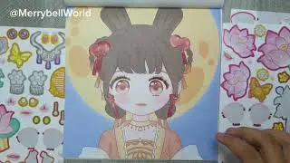 Unboxing Sticker Doll Dress Up, Makeup Fashion Sticker Book, Manga Sticker (Merrybell World) Eps. 30
