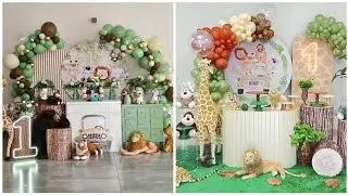 Latest Jungle Theme Birthday Decorations 2024 || Safari Decoration for Birthday||Jungle decor