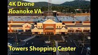 4K Drone Towers Mall. Roanoke VA. 60fps