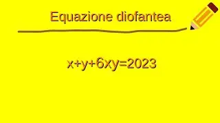 Equazione diofantea per il 2023