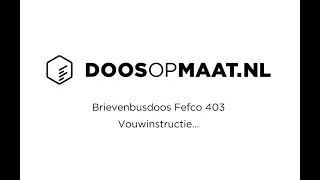 Brievenbusdoos Fefco 403