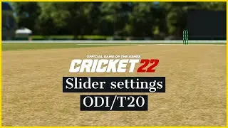 Modified ODI/T20 Slider Settings | CRICKET 22 - 17th May, 2022