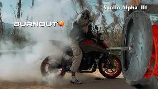 Installing new tyre Apollo Alpha H1 | Burnout on Duke 250 gen 3 | #burnout #apollotyres