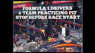 FORMULA 1 DRIVERS & ALL THE F1 TEAM PRACTICING PIT STOP BEFORE STARTING THE RACE #formula1 #f1racing