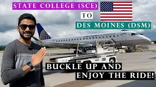 ✈️अमेरिका में प्लेन में खाने को कुछ नहीं देते । State College to Des Moines - USA #travel #aviation