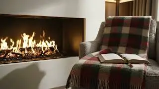 10 HOURS Cozy Hotel Fireplace Ambiance  Warm Hum and Fire Sounds for Reading & Deep Focus