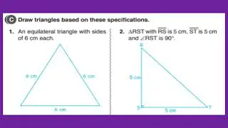 Drawing Triangles for Grade 6