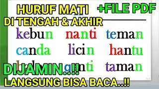 belajar membaca 5 huruf untuk anak tk dan sd kelas 1 - belajar membaca huruf mati n dengan mudah