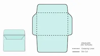 Drawing And Creasing Lines For An Envelope | Envelope Design for Beginners
