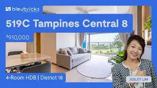 Singapore HDB | 519C Tampines Central 8  | 4-Room HDB | $950,000 | bleubricks By PLB | Jesley