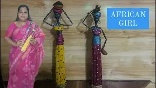 African girl made with newspaper!!