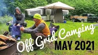 CAMPING OFF-GRID | May 2021 | Tuscarora State Forest | Coleman Pop Up | Food & Fun