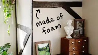 my office was boring so I made fake beams out of foam!