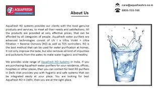 Aquafresh RO Service and Repair in Delhi