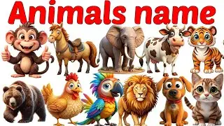Animals Name 🐯🐕| Animals Name in Bengali to English With Pictures | Animals Name for Kids | Animals