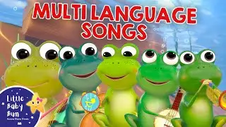 5 Little Speckled Frogs 🎶 Multi Language Nursery Rhymes and Kids Songs | Little Baby Bum