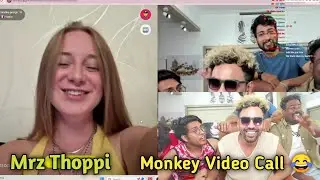 Mrz Thoppi | Monkey Video Call 🐵🤣 | With Cute Girls @mrzthoppi 