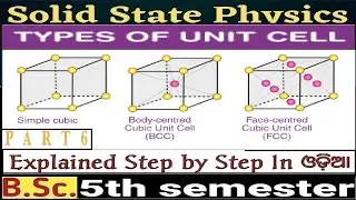 Types of cubic crystal structure|Solid state Physics|5th-SEM|B.SC|+3|PHY(H)|CBCS|UNIT-4|PART-6