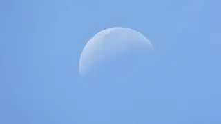 Moon Waning Crescent 39.7% 11:30 Tuesday 31st August 2021 Moorish Castle Gibraltar 🇬🇮 Mediterranean
