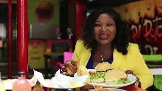 Inside the Breakilicious Mushroom Restaurant in Ghana