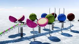 Satisfying GIANT Popsicle Domino Effect Simulation!