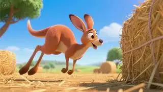 Outback Kangaroos in the Hay | Fun Farm Dance Party Song for Kids 🦘🌾