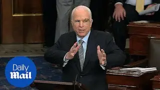 John McCain returns to Washington to vote on Obamacare - Daily Mail