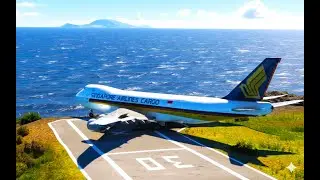 747 Cargo Jet Takes Off on the Edge! Singapore Airlines EXTREME Takeoff!