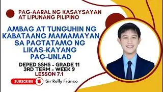 Ambag at Tunguhin ng Kabataang Mamamayan sa Likás-Kayang Pag-unlad | PKLP Lesson