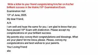 Congratulations him/her on his/her brilliant success application
