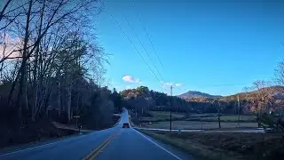 Townville SC exterior dashcam to Blue Ridge GA!  Evening to Sunset!